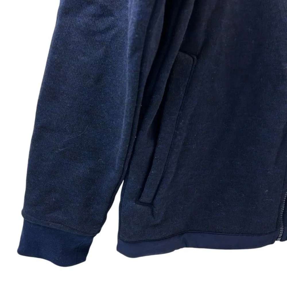 Wicked Stitch Quilted Fleece Jacket Blue Size L Full‎ Zip Casual